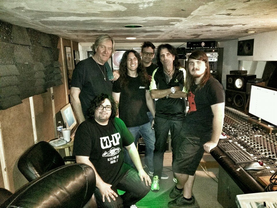 Alice Cooper and original ACB drummer, Neal Smith.  Dash Cooper.  Kolby. and Justin/