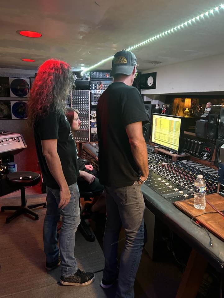 Kelly Keagy in the control room
